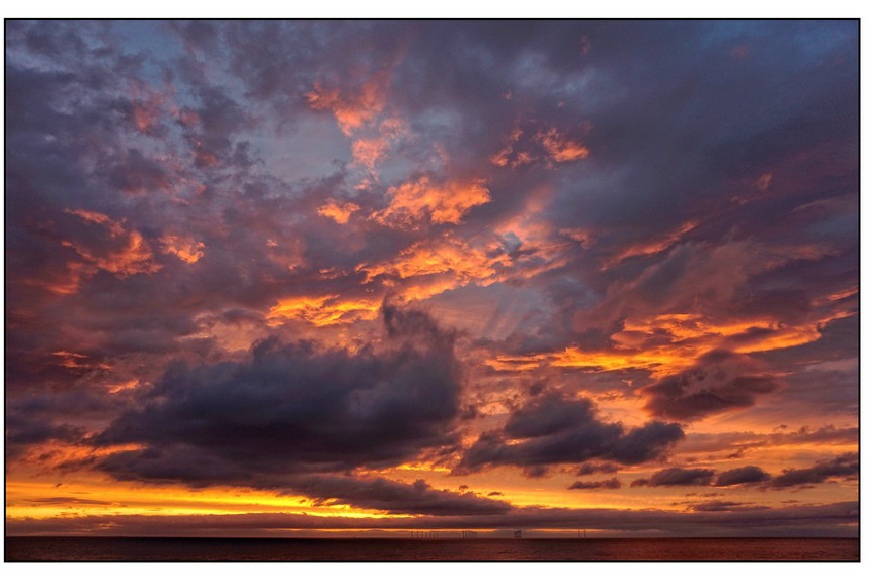 Evening clouds at sunset