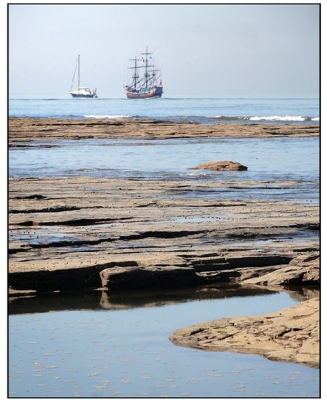 Model of HMS Endeavour near Whitby