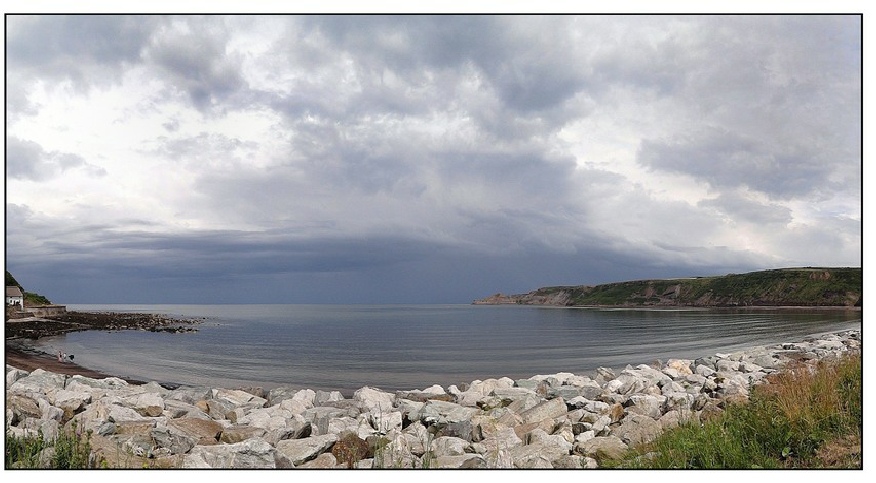 Beach and rocks at Runswick Bay